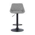 thumbnail image 3 of Bronte Living Leatherette Bar Stool with Adjustable Height, 360 Swivel Design, Floor Protection and Pedestal Base with Footrest - Series Janice - Set of 2, 3 of 5