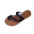thumbnail image 1 of Flat Sandals for Women Walking Summer Vacation Flip Flops Comfortable Arch Support Sandals, 1 of 9