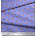 thumbnail image 3 of Soimoi Blue Silk Fabric Dot Abstract Print Fabric by the Yard 42 Inch Wide, 3 of 5