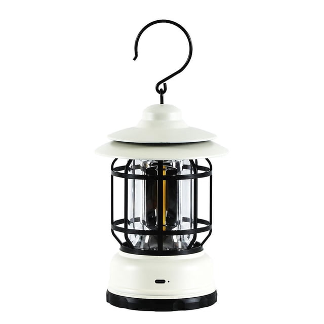 Wzzjkit Lampe de Camping Extérieure Maison Cob Rétro Lanterne Cheval Portable Étanche Multifonctionnelle Lampe de Tente de Camping