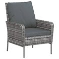 thumbnail image 4 of vidaXL Chaise de Jardin avec Repose-Pieds Gris en Rotin Poly, 4 of 5
