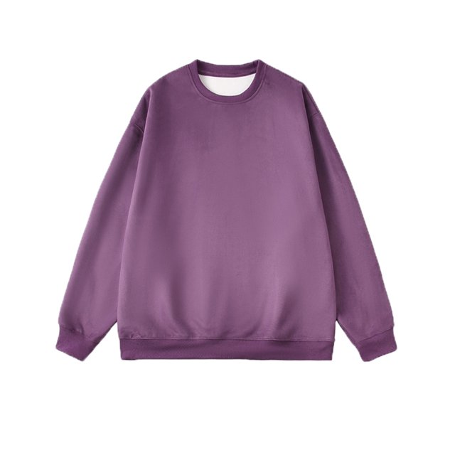 Hommes Décontracté Col Rond Manches Longues Pull Chandails en Molleton Blouse Couleur Unie