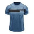 thumbnail image 4 of Men's Short Sleeved Round Neck T Shirt Men's Pullover Striped Printed Tops, 4 of 6