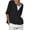AB-Black, variant on QATAINLAV Prime Day Sales Today, Women's Clothing 2025 Casual Linen 3/4 Sleeve Shirts Loose Fit V Neck Pullover Blouses Spring Summer Plus Size Beach Tops Dark Gray XL