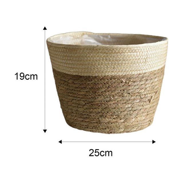 Straw Flowerpots Flower Baskets Stylish & Versatile Storage Basket For Living Room Porch Balcony
