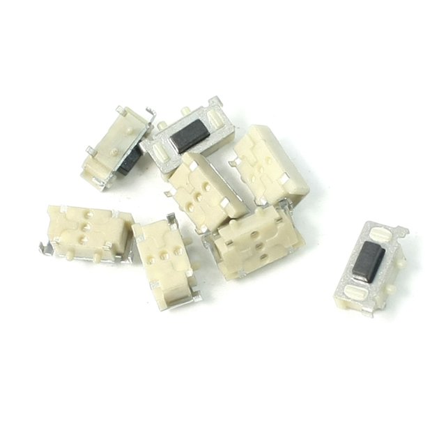 Unique Bargains DC12V 0.2A 3.5x7.5x4.5mm Panel PCB Mount Momentary 4 Terminal Tact Switch 8pcs