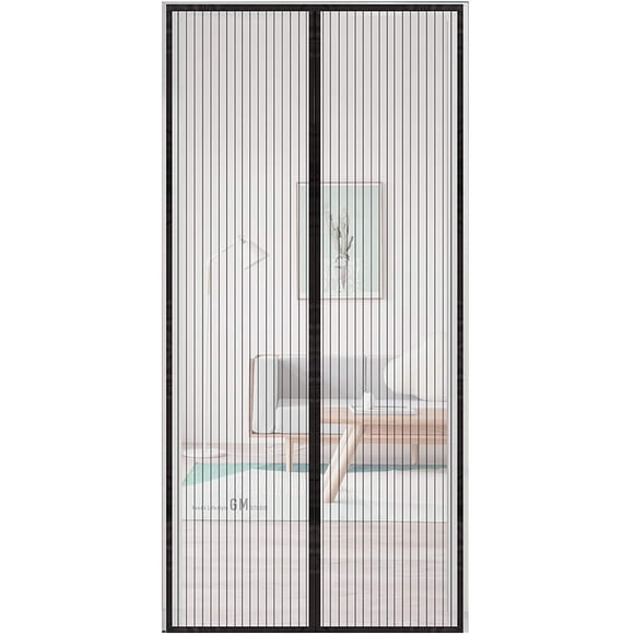 YOPTOP Magnetic Screen Door 32×80 Mesh Screen Curtain Door with Self Sealing Heavy Duty Door Screen - Fits Door Size up to 30‘‘x80‘‘,none,32 x 80