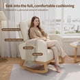thumbnail image 3 of Twister.CK Modern Rocking Accent Chair, Upholstered Rocker Glider with Side Pocket, for Living Room, Bedroom, Nursing Room, White, 3 of 8