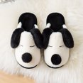 thumbnail image 2 of Winter Slides Unisex Non-skid Fuzzy Cute Dog Ear House Sandals Slip on Slippers, 2 of 10