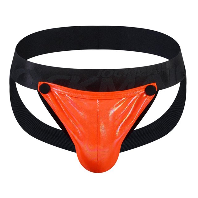 EOYWHK Mens Adjustable Jockstrap Stretch G-String Thong Shiny Open Crochet T Back Brief with Pouch