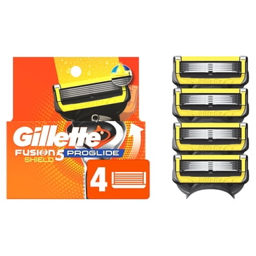Gillette Fusion5 ProGlide Shield Recharges pour Rasoir pour Hommes, 4 Recharges de Lames pour Manche de Rasoir FlexBall, Tondeuse de Précision pour Hommes