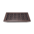 thumbnail image 4 of Floor Vent Cover / Register 6” x 14” with Damper – Prima Decorative Cast Aluminum, Powder Coated, Repaintable Tudor Mushroom Design – For Floors, Walls & Ceilings – VR 100, 4 of 9