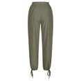 thumbnail image 4 of FNFYFH Clearance Women's Stylish Linen Pants Elastic Waist, 4 of 5