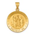 thumbnail image 1 of 18K Yellow Gold Saint Christopher Medal Pendant, 1 of 2