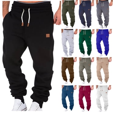 DDAPJ pyju Men's Cotton Cargo Pants Clearance Sale,Drawstring Elastic Waist Jogger Sweatpants Plus Size Lightweight Work Pants Loose Straight Trousers with Multi Pockets S - 4XL
