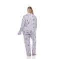 thumbnail image 4 of White Mark Women's Floral Long Sleeve Button-Down Pajama Set, 4 of 6