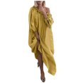 thumbnail image 2 of LSLJS Women Plus Size Daily Casual Open Shoulder Vintage Loose Boho Maxi Dress, 2 of 9