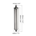thumbnail image 2 of Uxcell Stainless Steel Gravity Conveyor Roller Transmission Galvanized End Silver 1.5"x10", 2 of 5