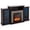 Dark Brown, variant on Giantex Fireplace TV Stand w/LED Lights & Smart APP Control for TVs up to 65", Entertainment Center w/18" Electric Fireplace, Black