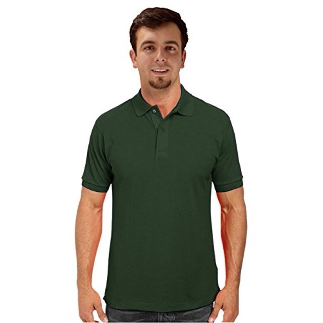 Peach Couture Mens Short Sleeve Classic Pique Polo Shirt