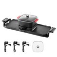 thumbnail image 1 of KFFKFF Hot Pot with Grill, 2300W 2-in-1 Electric Smokeless Grill and Hot Pot, Removable Shabu-shabu Hotpot with Non-stick Pan, Separate Dual Temperature Control, Indoor Korean BBQ for 1-6 People, 1 of 9