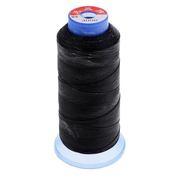 jifeng 3x1pc 500D Rond Fil Ciré Polyester Couture Couture Cuir Artisanat Noir 3 Pcs
