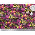 thumbnail image 3 of Soimoi Black Cotton Poplin Fabric Text,Heart & Triangle Geometric Print Sewing Fabric Yard 56 Inch Wide, 3 of 3