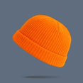 thumbnail image 3 of Unisex Fashion Warm Winter Casual Knitted Hat Solid Color All-match Hat, 3 of 9