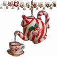 thumbnail image 2 of QIPOPIQ Vintage Christmas Teacup And Teapot Festive Decoration, 2 of 3