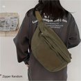 thumbnail image 1 of Large Capacity Canvas Chest Bag, Vintage Sling Backpack, Casual Crossbody Bag For, 1 of 5