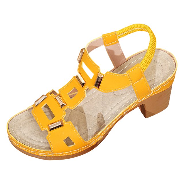 DAFEI Sandales pour Femmes à Talons Hauts Épais, à Bout Ouvert, à Talon Bloc, Robe, Fête Nuptiale, Chaussures de Mariage