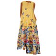 thumbnail image 4 of YUNAFT Robes pour Femmes Liquidation Femmes Grande Taille Imprimé Papillon Quotidien Sans Manches Vintage Bohème Col en V Robe Maxi Solde, 4 of 9