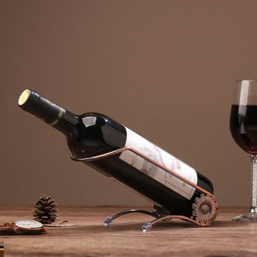 Aqestyerly Support de Vin en Métal avec Porte-Bouteille pour Décoration de Cuisine, Bar et Salle à Manger, Cadeau