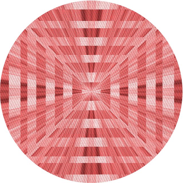 Ahgly Company Machine Washable Indoor Round Transitional Light Coral Pink Area Rugs, 4' Round