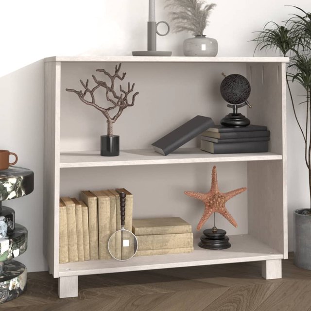 vidaXL Buffet HAMAR Blanc 85x35x80 cm Bois Massif Pin