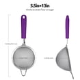 thumbnail image 2 of Passoire à Mailles en Acier Inoxydable 18/8: U-Taste Passoire Fine de Cuisine de 5,5 Pouces avec Poignée en Silicone Robuste Rivetée et Maille 30 pour Filtrer la Farine, les Pâtes, les Fruits, le Quinoa (Violet), 2 of 11