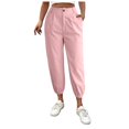 thumbnail image 1 of WEAIXIMIUNG Womens Dress Pants Straight Leg with Pockets Women's Solid Color Zipper Slacks with Angled Pockets, 1 of 6