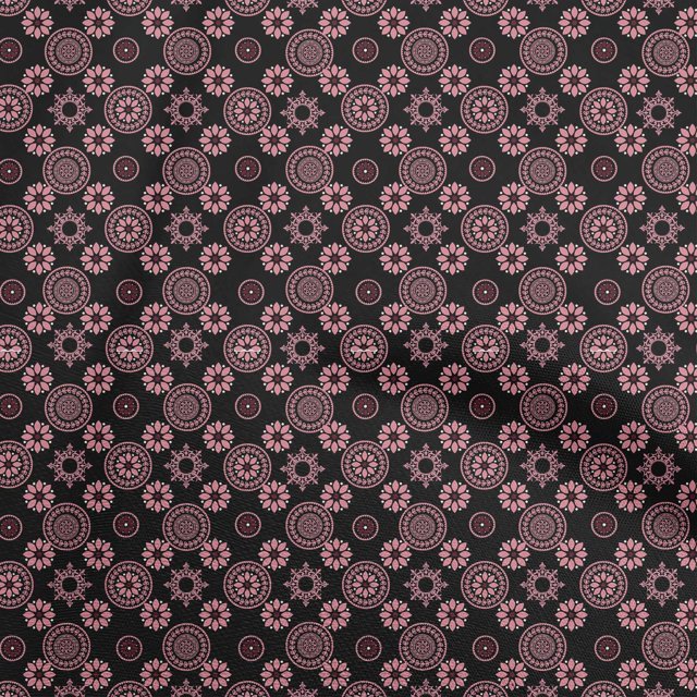 oneOone Polyester Lycra Black Fabric Block Dress Material Fabric Print Fabric By The Yard 56 Inch Wide