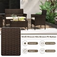 thumbnail image 3 of Patiojoy 8 Piece Patio Rattan Conversation Set Outdoor Wicker Furniture Set w/ Chair Loveseat & Tempered Glass Table Beige, 3 of 9