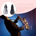 thumbnail image 2 of stanreset Sax Compact Size Handy Installation Saxophone Supplies Instrument Accessories Trumpet Mute for Beginners Sound Dampener Silver, 2 of 8