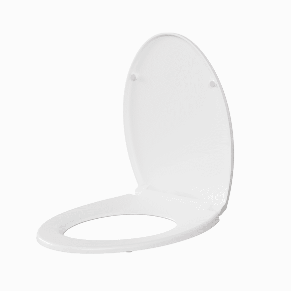 HELLONE Toilet Seat, Elongated & Round Heavy-Duty Solid PP, Soft-Close Quick-Release Hinges, Non-Slip Easy Clean for Standard Toilet