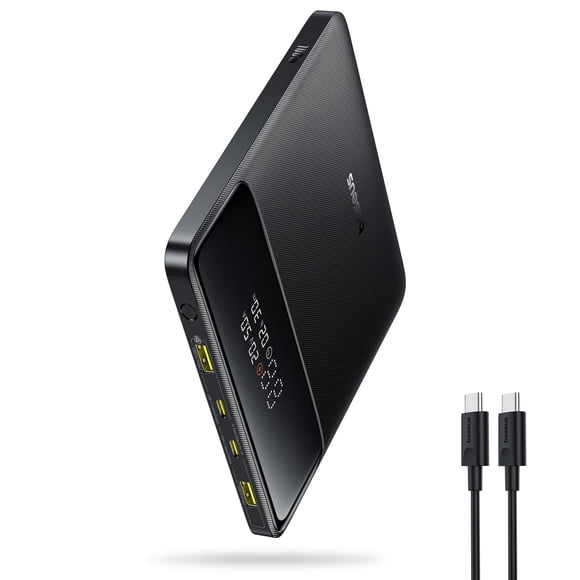 Baseus Laptop Portable Charger 100W 20000mAh, Blade Travel Power Bank Fast Charging 2 USB-C & 2 USB-A Port, Steam Deck Battery Pack for MacBook iPad iPhone