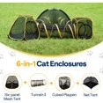 thumbnail image 3 of inPortable Catio Outdoor Enclosure with Tent Tunnel & Playhouse MultiPet Design for Cats Dogs Rabbits Includes Door Leash Mint Ball (Yard Balcony Camping), 3 of 7