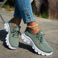 thumbnail image 4 of Womens Chunky Walking Shoes Comfortable Arch Support Orthopedic Woven Non Slip Jogging Work Fashion Sneakers, 4 of 7