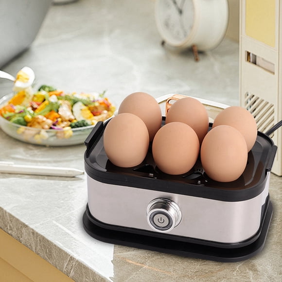 Katigan Electric Egg Cooker for Family Breakfast, 6-Egg Capacity, Double Layer Steamer and Poacher, US Plug