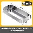 thumbnail image 5 of Set of 2 Large Stainless Steel Bread Loaf Pan 13" x 5" Rectangle Nonstick Bak..., 5 of 5