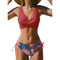 thumbnail image 1 of Women's Bikini Swimsuit Front Cross Lace Up Two Piece Bathing Suit, 1 of 6