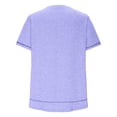 thumbnail image 4 of Timegard Womens Tops Plus Size Drop Shoulder Short Sleeve Blouse Casual Crewneck Loose Tops Summer, 4 of 5
