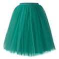 thumbnail image 3 of Kcodviy High Knee Skirt Pleated Skirts Length Skirt Dancing Womens Poodle Skirt Adult Skirt Table Skirts for Rectangle Tables 8Ft Skirt with Pockets Crib Skirt, 3 of 3