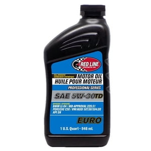 Huile de ligne rouge 12224 Pétrole Professionnel Series Sae 5W-30 Entièrement synthétique 1 Bouteille Quart simple Turbo Huile Diesel